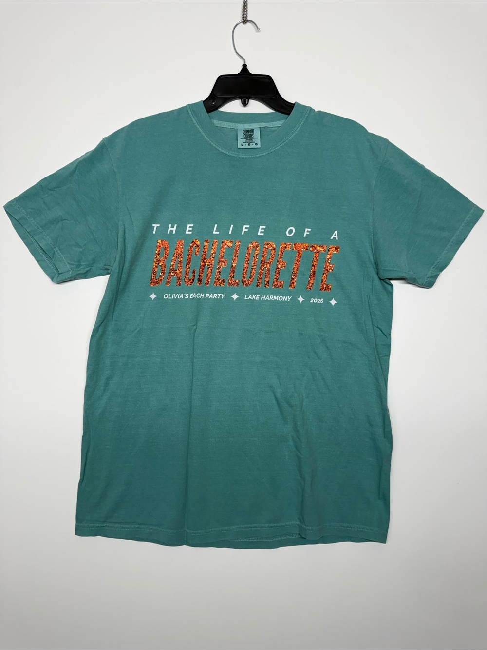 Comfort Colors Teal 'The Life of a Bachelorette' Graphic Tee